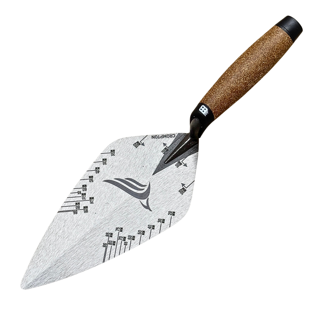 Crompton Brick Trowel - 10 inch Narrow London Gauge Lines (PERSONALISED)