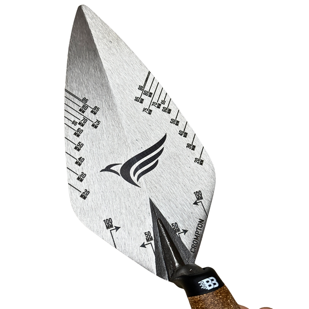 Crompton Brick Trowel - 10 inch Narrow London Gauge Lines (PERSONALISED)
