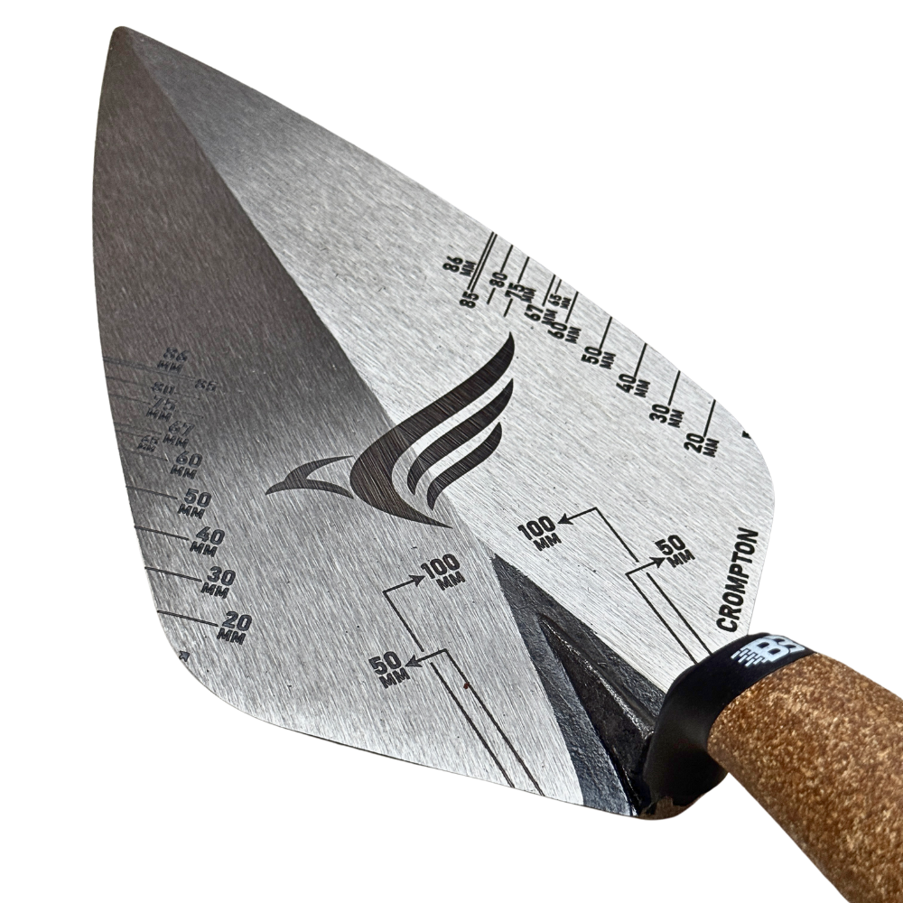 Crompton Brick Trowel - 11 Inch Wide London Gauge Lines (PERSONALISED)
