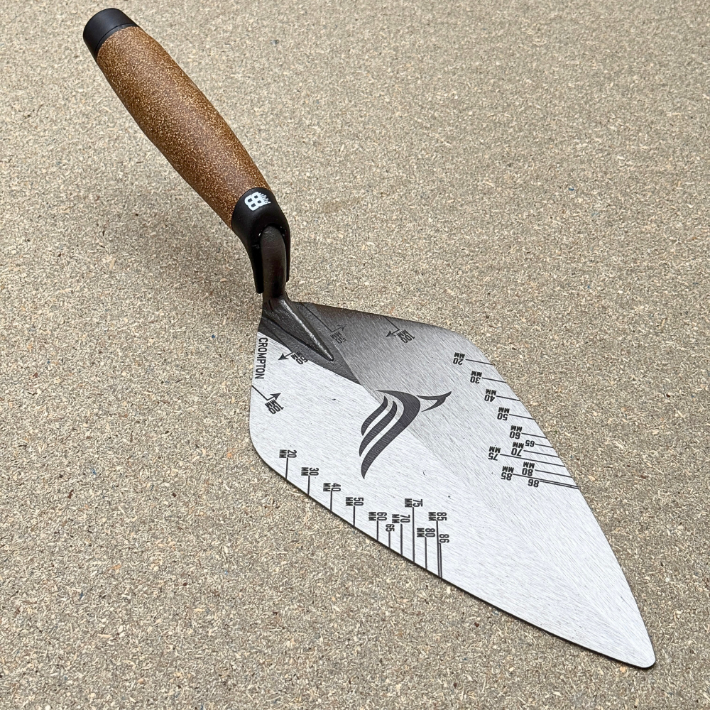Crompton Brick Trowel - 10 inch Narrow London Gauge Lines (PERSONALISED)