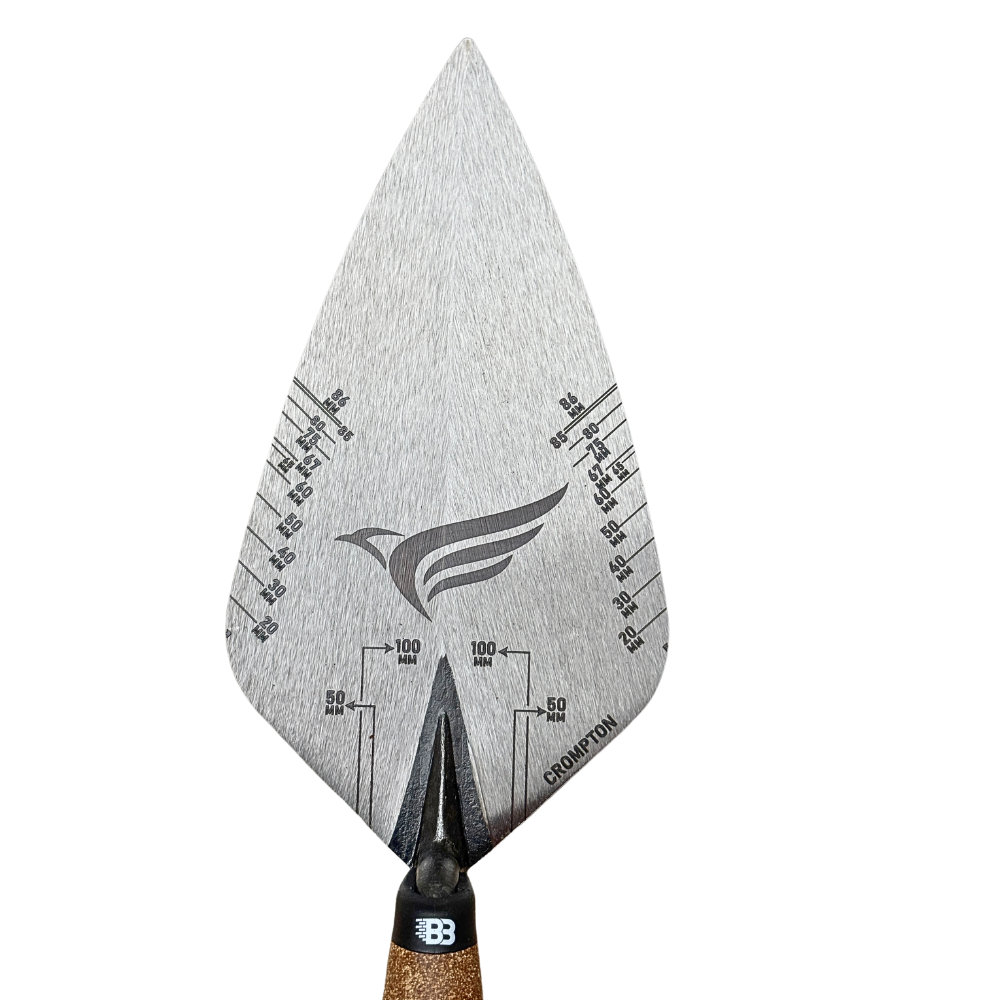 Crompton Brick Trowel - 11 Inch Wide London Gauge Lines (PERSONALISED)