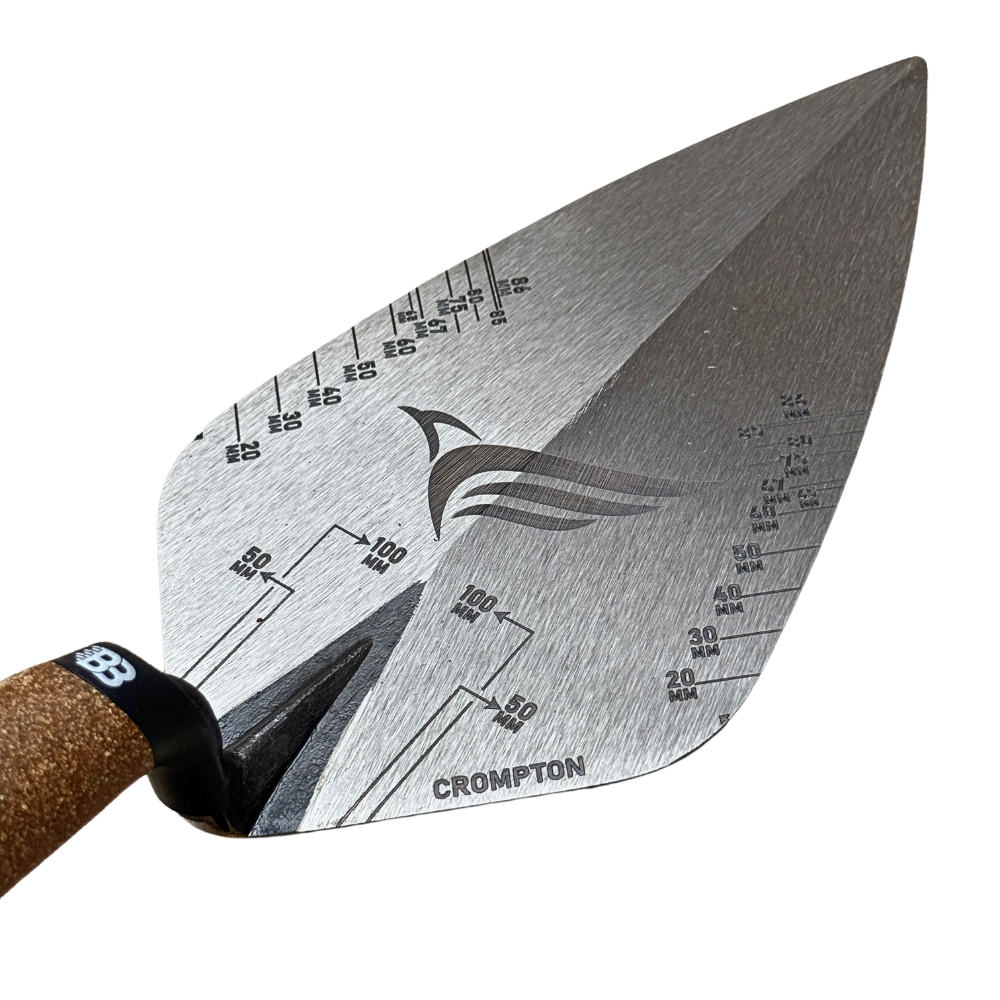 Crompton Brick Trowel - 11 Inch Wide London Gauge Lines (PERSONALISED)