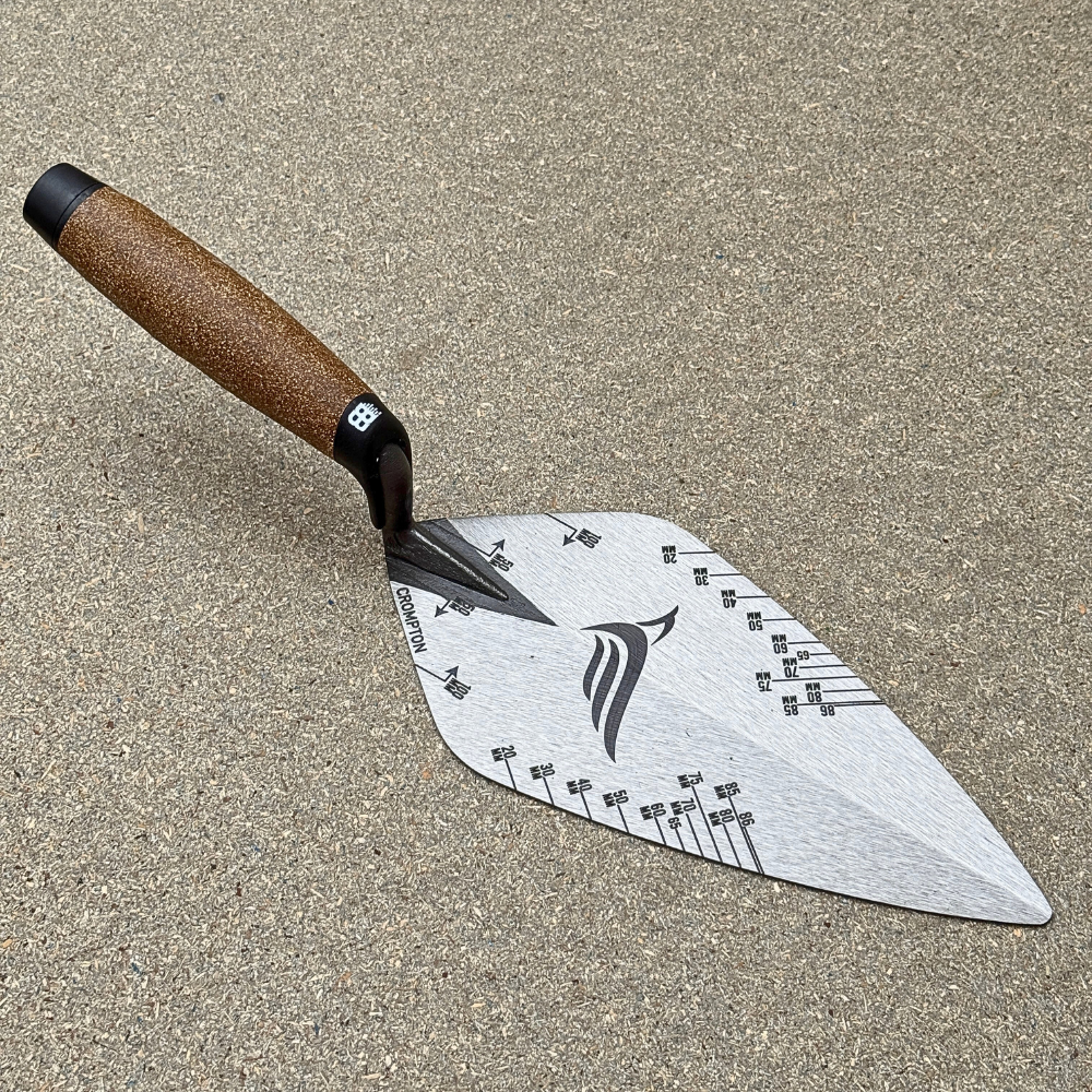 Crompton Brick Trowel - 10 inch Narrow London Gauge Lines (PERSONALISED)