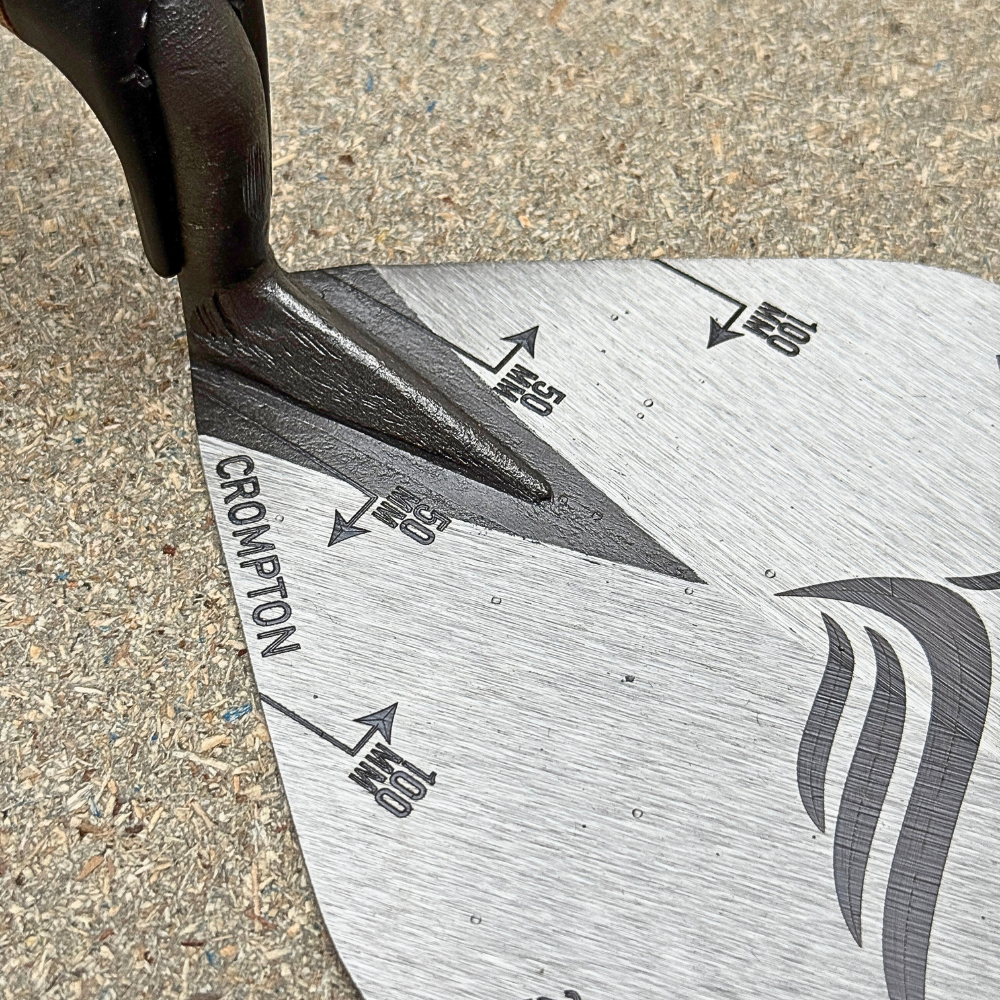 Crompton Brick Trowel - 10 inch Narrow London Gauge Lines (PERSONALISED)