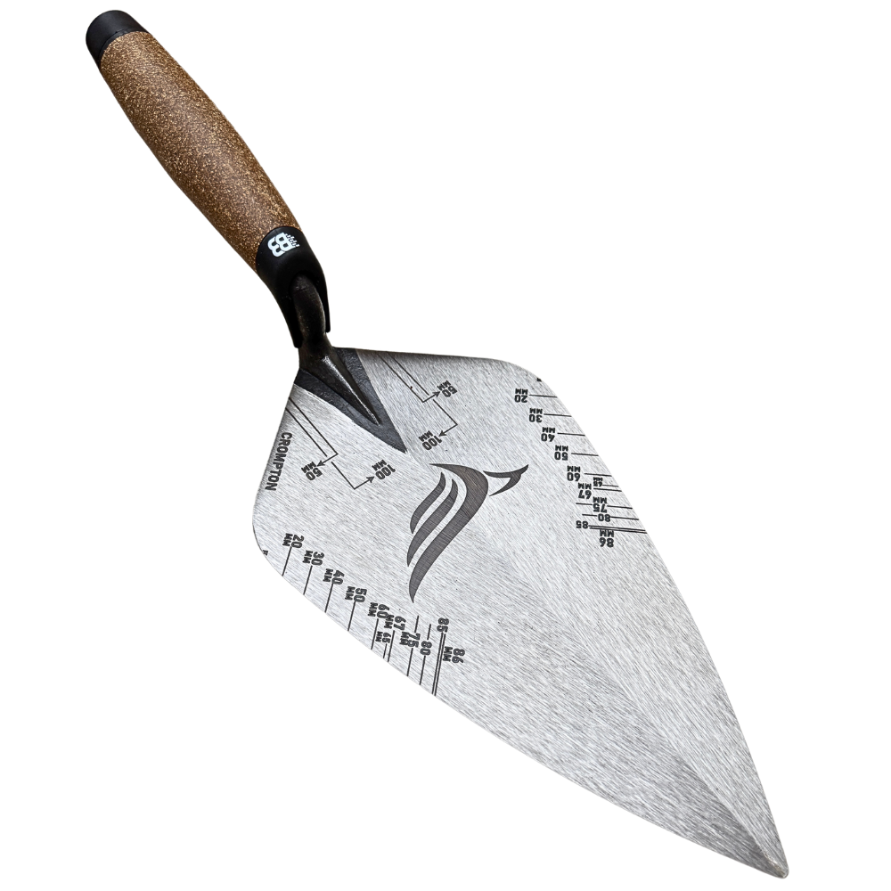 Crompton Brick Trowel - 11 Inch Wide London Gauge Lines (PERSONALISED)