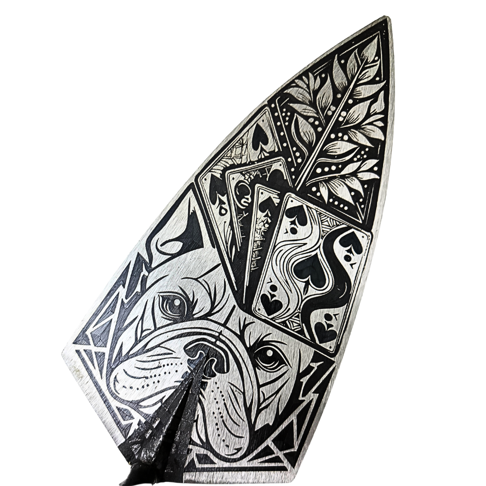 Crompton Brick Trowel 10 inch Tattoo Trowel - Bulldog Design