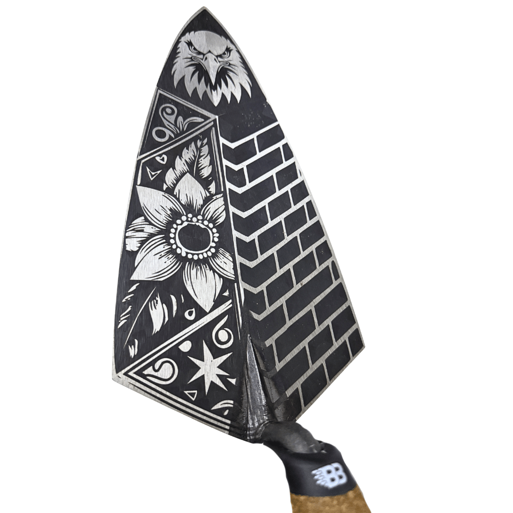 Crompton Brick Trowel 11 inch Tattoo Trowel - Brick Wall Design