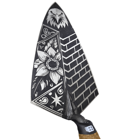 Crompton Brick Trowel 11 inch Tattoo Trowel - Brick Wall Design
