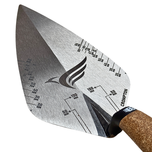 Crompton Brick Trowel - 11 Inch Wide London Gauge Lines (PERSONALISED)