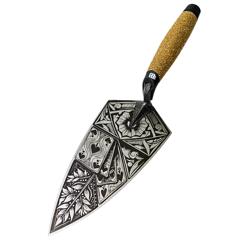 Crompton Brick Trowel 10 inch Tattoo Trowel - Card Design