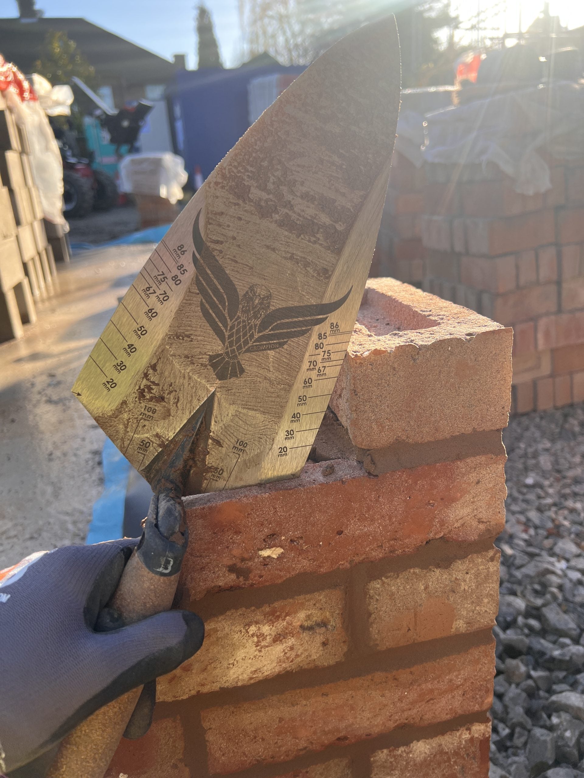 Crompton Bricklaying Trowel 11” Philadelphia Cork Handle - Stu Crompton