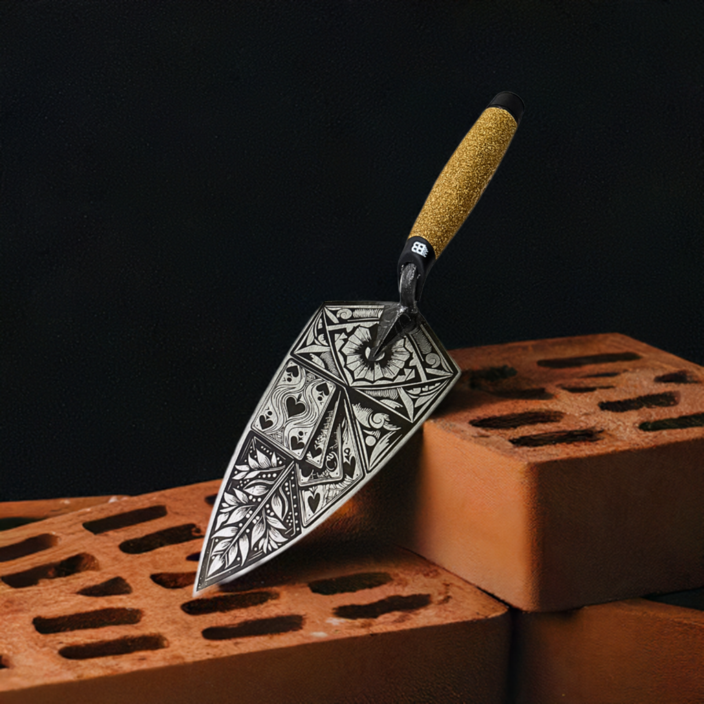 Crompton Brick Trowel 10 inch Tattoo Trowel - Card Design